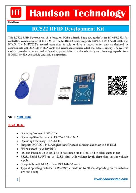 rfid rc522 datasheet pdf